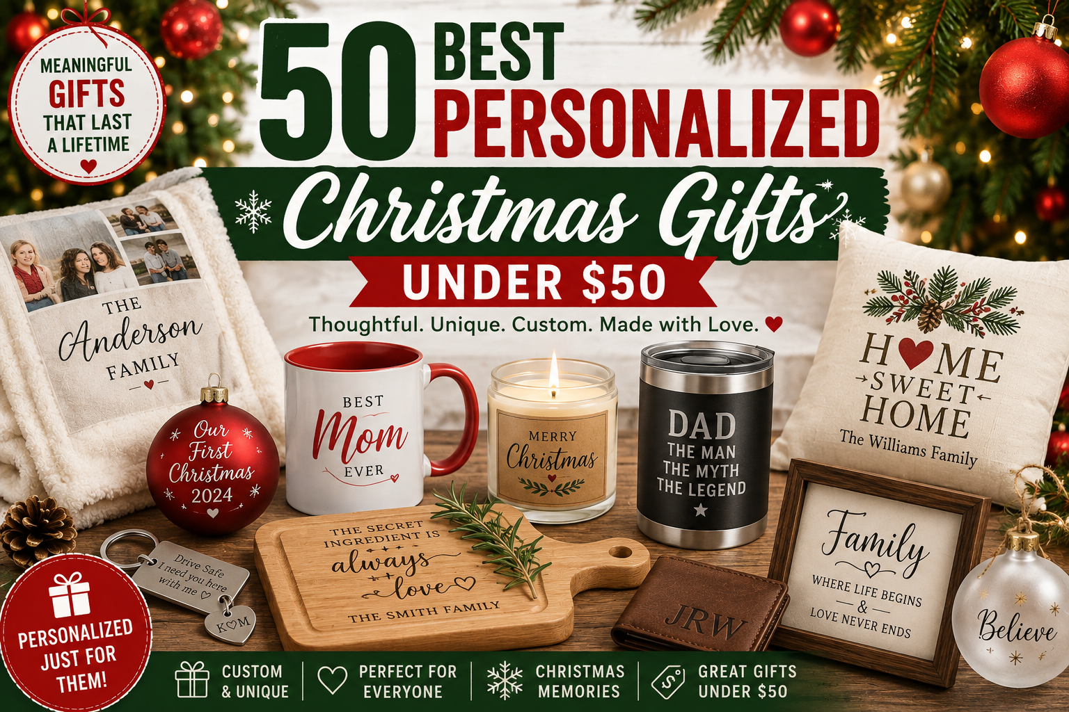 Best Personalized Christmas Gifts Under $50 (2026 Holiday Gift Guide)